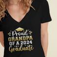 Proud Grandpa Of a 2024 Graduate Senior Graduation Men Women's Jersey Short Sleeve Deep V-Neck Tshirt
