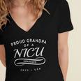 Proud Grandpa Of a NICU Graduate 2023 Graduation Party Women's Jersey Short Sleeve Deep V-Neck Tshirt