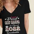 Proud Great Grandma Of 2022 Graduate Class 2022 Graduation Women's Jersey Short Sleeve Deep V-Neck Tshirt
