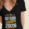 Proud Great Grandma Of a Class Of 2026 Graduate Graduation Women's Jersey Short Sleeve Deep V-Neck Tshirt