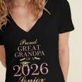 Proud Great Grandpa Of A 2026 Senior Graduate Graduation Women's Jersey Short Sleeve Deep V-Neck Tshirt