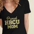 Proud HBCU Mom Graduation College Women's Jersey Short Sleeve Deep V-Neck Tshirt