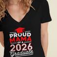 Proud Mama Of A 2026 Graduate Class Of 2026 Mom Graduation Women's Jersey Short Sleeve Deep V-Neck Tshirt