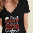 Proud Memaw Of a Class Of 2026 Graduate For Graduation Women's Jersey Short Sleeve Deep V-Neck Tshirt