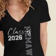 Proud Memaw Of A Class Of 2026 Graduate Senior 26 Graduation Women's Jersey Short Sleeve Deep V-Neck Tshirt