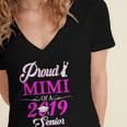 Proud MIMI Of A Class 2019 Senior Tshirt Graduation Women's Jersey Short Sleeve Deep V-Neck Tshirt