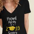 Proud Mom Of a 2019 Senior GraduationShirt Women's Jersey Short Sleeve Deep V-Neck Tshirt