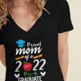 Proud Mom Of 2022 Pre K Graduate Graduation Women's Jersey Short Sleeve Deep V-Neck Tshirt