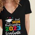 Proud Mom Of A 2023 Graduate Senior 2023 Graduation 23 Women's Jersey Short Sleeve Deep V-Neck Tshirt