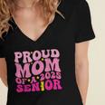 Proud Mom Of a 2025 Graduate Class Senior Graduation Mother Women's Jersey Short Sleeve Deep V-Neck Tshirt
