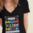 Proud MOM Of a 2025 PRE-K Graduate -Graduation Women's Jersey Short Sleeve Deep V-Neck Tshirt