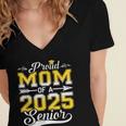 Proud Mom Of a 2025 Senior Graduate Graduation Women's Jersey Short Sleeve Deep V-Neck Tshirt