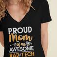 Proud Mom Of An Awesome Rad Tech Graduation Matching Family Women's Jersey Short Sleeve Deep V-Neck Tshirt