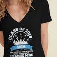 Proud Mom Of A Class Of 2018 Graduate TShirt Graduation Women's Jersey Short Sleeve Deep V-Neck Tshirt
