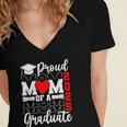 Proud Mom Of a Class Of 2025 Graduate Senior Mom Graduation Women's Jersey Short Sleeve Deep V-Neck Tshirt