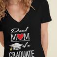 Proud Mom Of A High School Graduation Senior Mom Shirt Women's Jersey Short Sleeve Deep V-Neck Tshirt