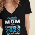 Proud Mom Of Kindergarten Graduate 2023 Graduation Mom Women's Jersey Short Sleeve Deep V-Neck Tshirt