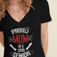 Proud Mom Mother Of a 2019 Graduate TShirt Graduation Women's Jersey Short Sleeve Deep V-Neck Tshirt