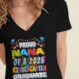 Proud NANA Of a 2025 Kindergarten Graduate Graduation Women's Jersey Short Sleeve Deep V-Neck Tshirt