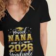 Proud Nana Of a Class Of 2026 Graduate Senior Graduation Women's Jersey Short Sleeve Deep V-Neck Tshirt