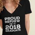 Proud Nephew Of A 2018 Graduate Class Graduation Women's Jersey Short Sleeve Deep V-Neck Tshirt