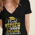 Proud Nephew Of 2025 College Graduate Family 24 Graduation Women's Jersey Short Sleeve Deep V-Neck Tshirt