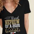Proud Nephew Of A 2025 Graduate Nephew Graduation 2025 Women's Jersey Short Sleeve Deep V-Neck Tshirt