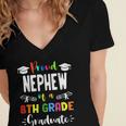 Proud NEPHEW Of A 8th Grade Graduate Graduation 2024 Class Women's Jersey Short Sleeve Deep V-Neck Tshirt