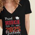 Proud Niece Of a Class Of 2025 Graduate For Graduation Women's Jersey Short Sleeve Deep V-Neck Tshirt