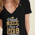 Proud Niece Graduation Shirts For Family 2018 Women's Jersey Short Sleeve Deep V-Neck Tshirt