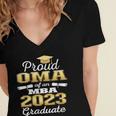 Proud OMA Of 2023 Class MBA Graduate Family Graduation Women's Jersey Short Sleeve Deep V-Neck Tshirt