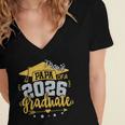 Proud Papa Of A 2026 Graduate Grad Senior Graduation Women's Jersey Short Sleeve Deep V-Neck Tshirt