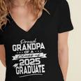 Proud Parent Class Of 2025 Graduate Graduation Ceremony Women's Jersey Short Sleeve Deep V-Neck Tshirt