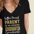 Proud Parent Of Kindergarten Graduate 2024 Graduation Parent Women's Jersey Short Sleeve Deep V-Neck Tshirt