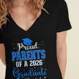 Proud Parents Of a Class Of 2026 Graduate For Graduation Women's Jersey Short Sleeve Deep V-Neck Tshirt