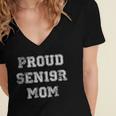 Proud Senior Mom 2019 High School Graduation Shirt Mom Tee Women's Jersey Short Sleeve Deep V-Neck Tshirt