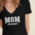 Proud Senior Mom Class Of 2025 Graduate Graduation 25 Women's Jersey Short Sleeve Deep V-Neck Tshirt