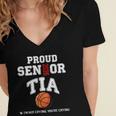 Proud Senior Tia 2026 Graduation Basketball Player Women's Jersey Short Sleeve Deep V-Neck Tshirt
