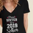 Proud Sister Of a 2019 Senior GraduationShirt Women's Jersey Short Sleeve Deep V-Neck Tshirt