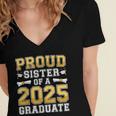 Proud Sister Of A 2025 Graduate Shirt Class 2025 Graduation Women's Jersey Short Sleeve Deep V-Neck Tshirt