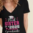 Proud Sister Of 5th Grade Graduate 2025 Family Graduation Women's Jersey Short Sleeve Deep V-Neck Tshirt