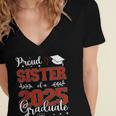 Proud Sister Of a Class Of 2025 Graduate For Graduation Women's Jersey Short Sleeve Deep V-Neck Tshirt
