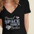 Proud Space Force Brother Space Force Graduation Tee Women's Jersey Short Sleeve Deep V-Neck Tshirt