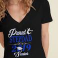 Proud STEPDAD Of A Class 2019 Senior Tshirt Graduation Women's Jersey Short Sleeve Deep V-Neck Tshirt