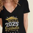 Proud Twin Of a 2025 Graduate Team 25 Senior Graduation Women's Jersey Short Sleeve Deep V-Neck Tshirt