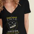 Proud Uncle The Class Of 2018 Graduate Graduation Shirt S2 Women's Jersey Short Sleeve Deep V-Neck Tshirt