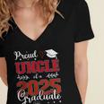 Proud Uncle Of a Class Of 2025 Graduate For Graduation Women's Jersey Short Sleeve Deep V-Neck Tshirt