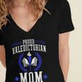 Proud Valedictorian Mom Graduation Grad Mom Class Of 2025 Women's Jersey Short Sleeve Deep V-Neck Tshirt