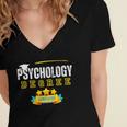 Psychology Degree Graduation Senior Celebration Grad Party Women's Jersey Short Sleeve Deep V-Neck Tshirt