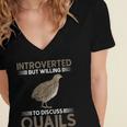 Quail Bird Lover Introvert Quail Women's Jersey Short Sleeve Deep V-Neck Tshirt Quail Bird Lover Introvert Quail Women's Jersey Short Sleeve Deep V-Neck Tshirt